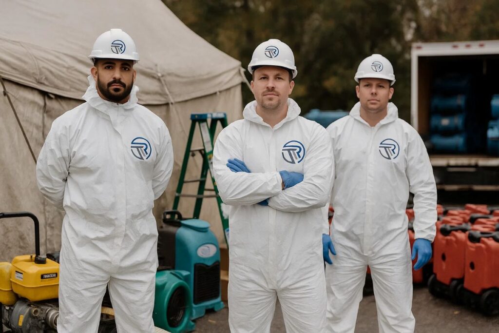 Top Tier Restoration team working outside
